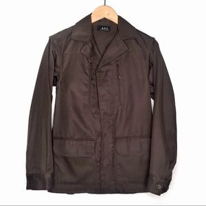 A.P.C. Paris chestnut brown cotton utility jacket